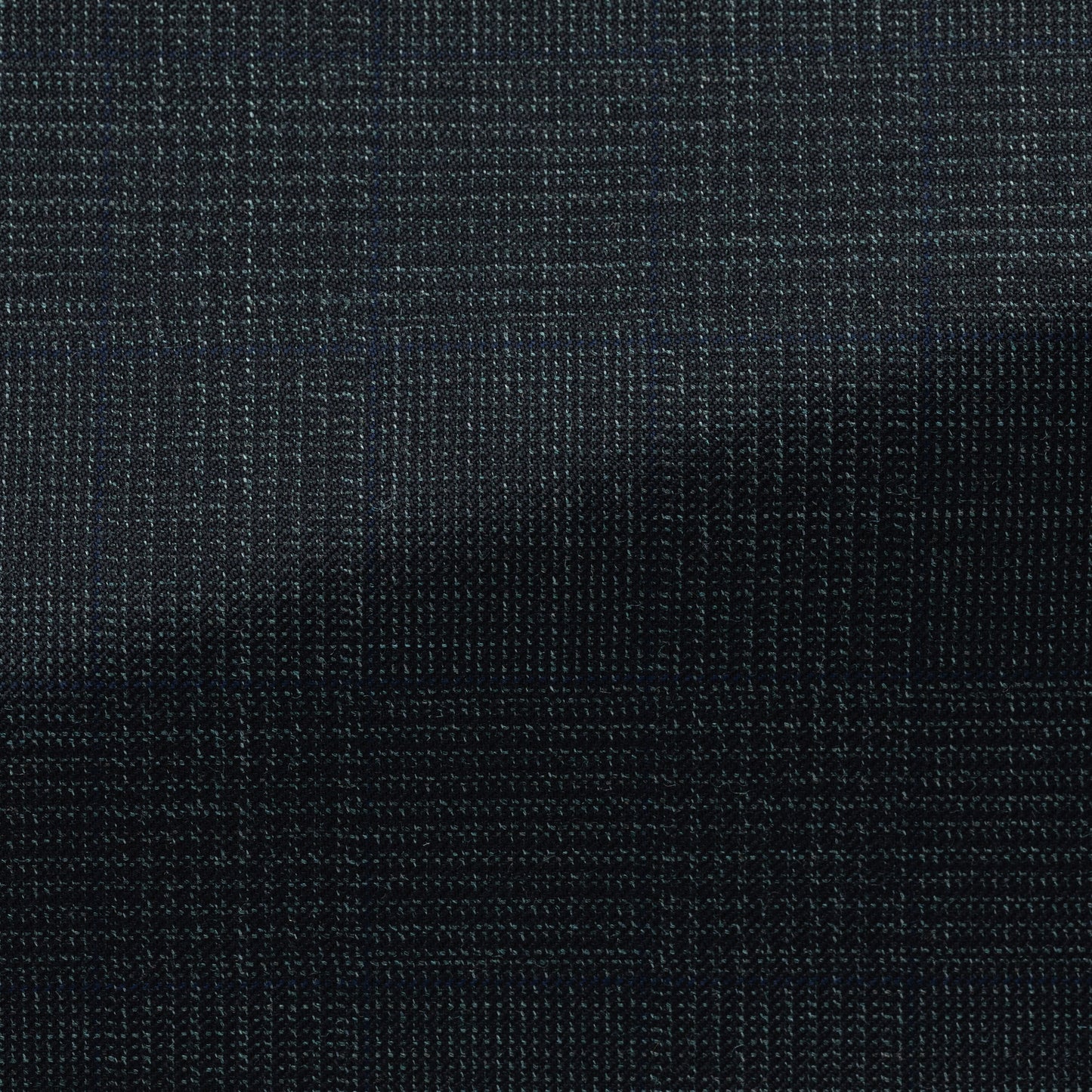 Dark green wool glencheck