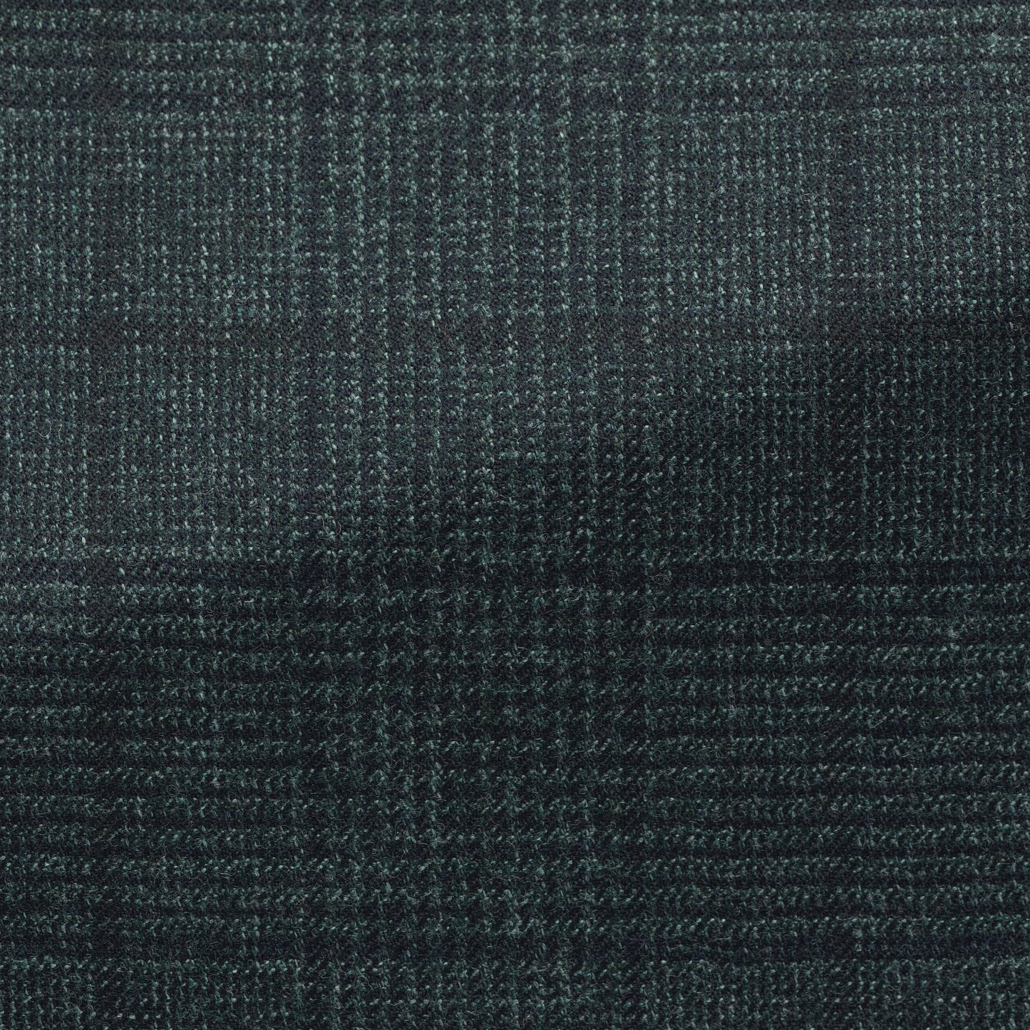 Bottle green wool glencheck