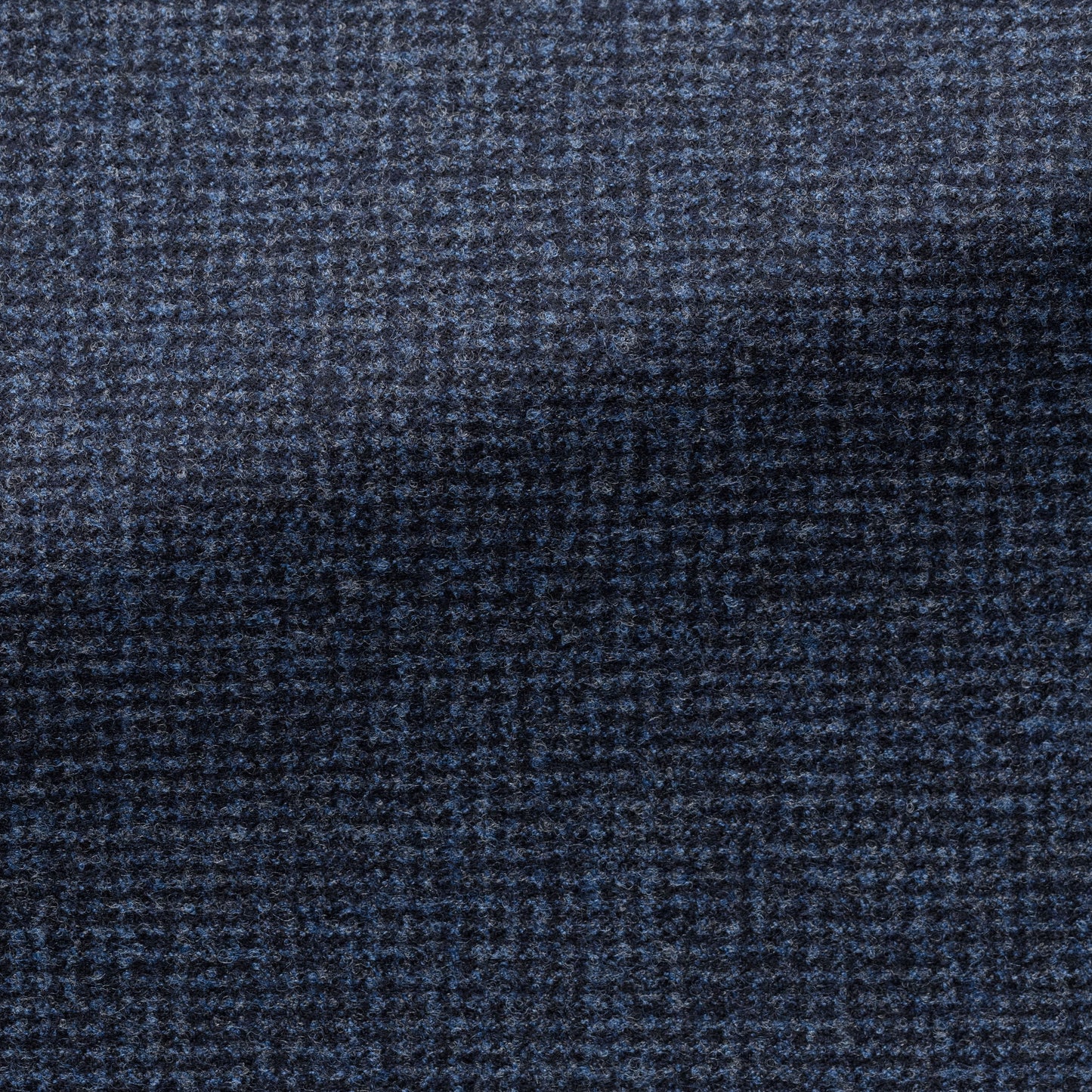 Midnight-stone blue wool micro-houndstooth