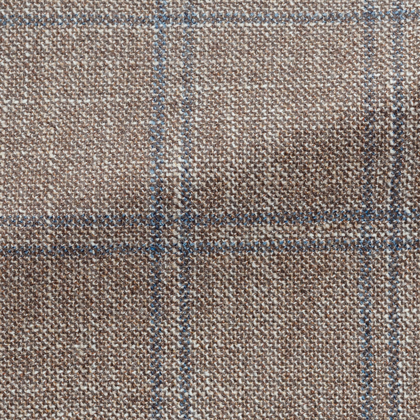 Tan wool-silk-cashmere sharkskin