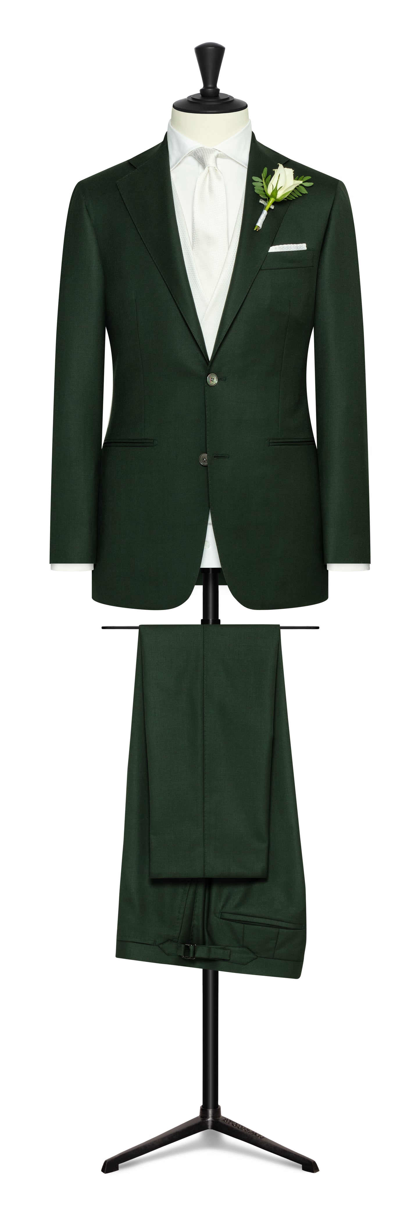 Dark green wool twill