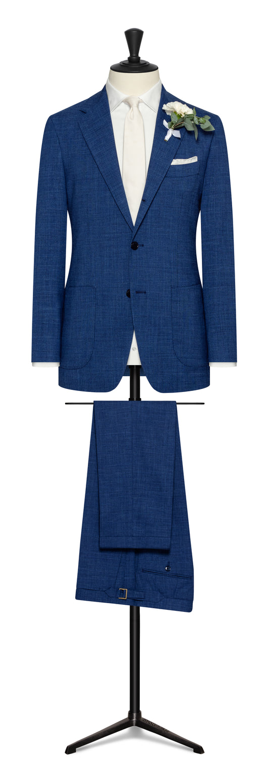 Twilight blue wool-linen