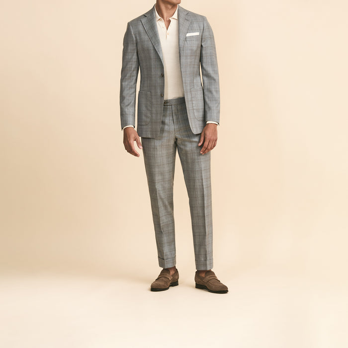 Grey wool check