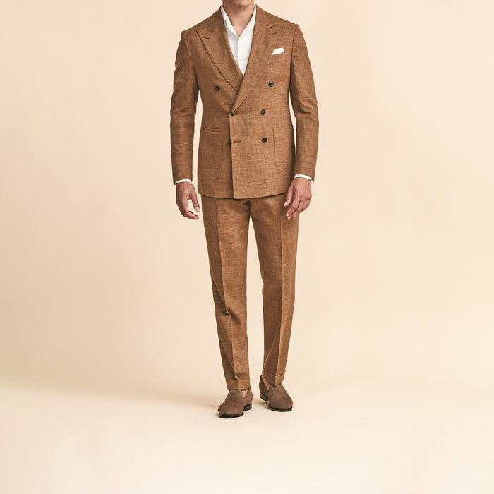Camel wool-linen tropical