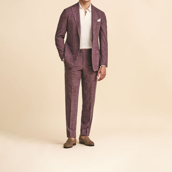 Merlot wool-silk-linen