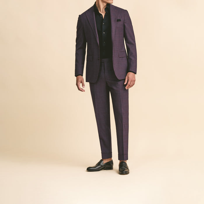 Aubergine-black wool