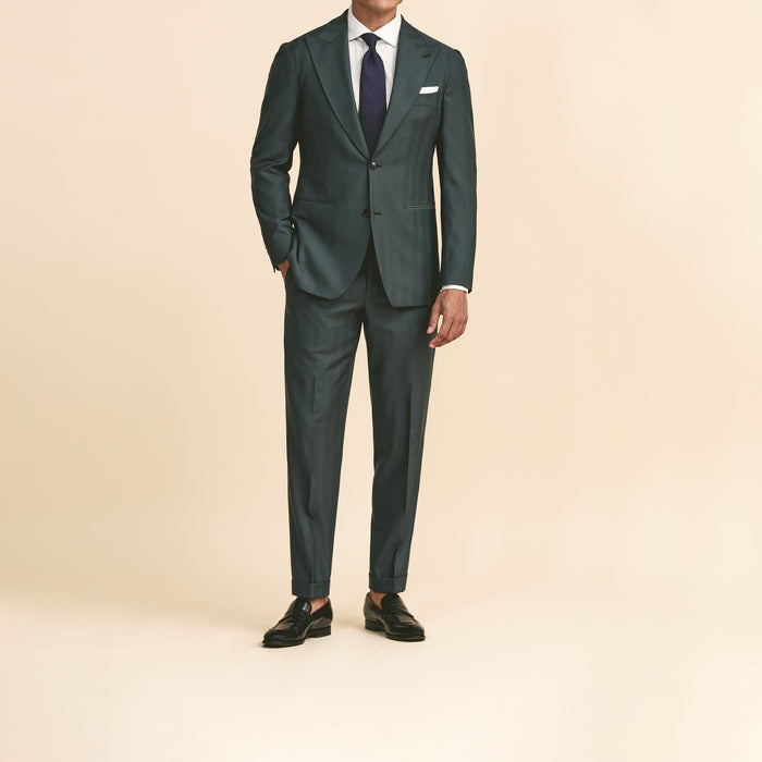 Forest green wool solaro