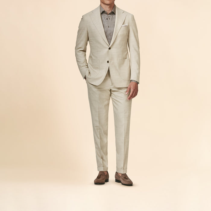 Sand wool-silk-linen