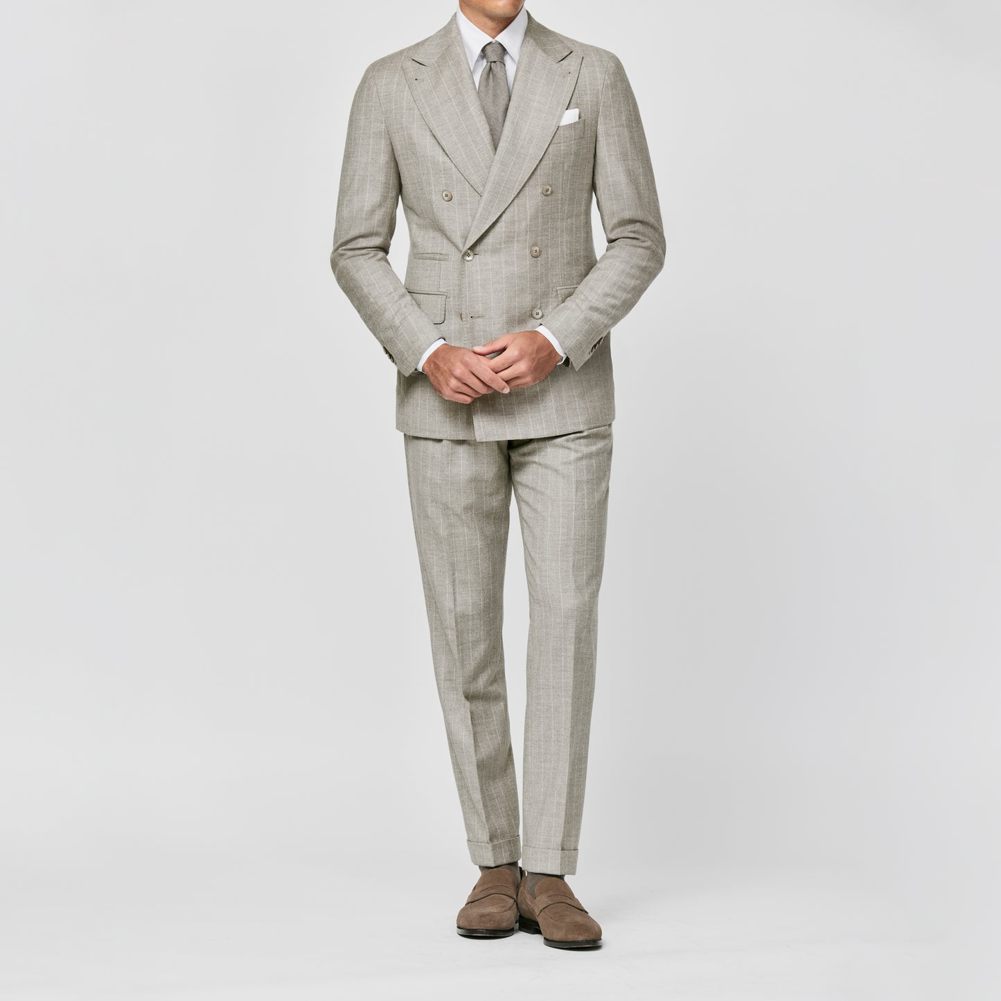 Taupe wool-cashmere