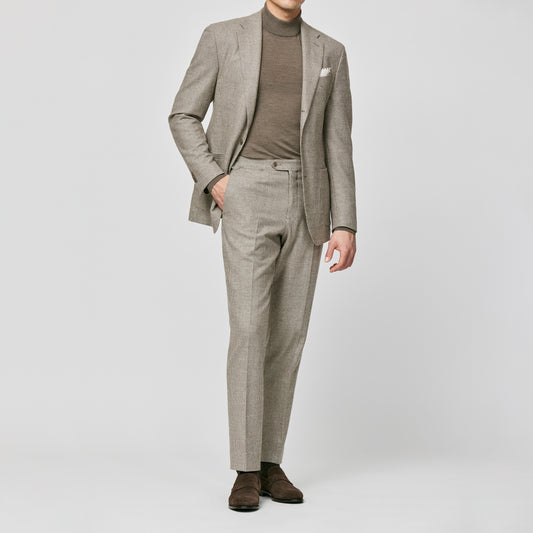 Taupe-ivory wool