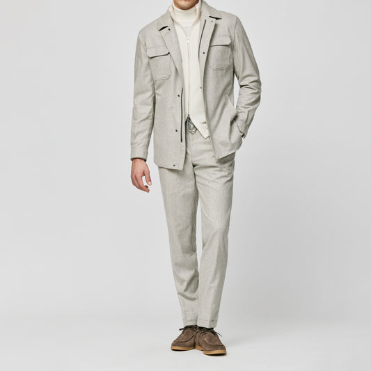 Bone-greige wool-cashmere