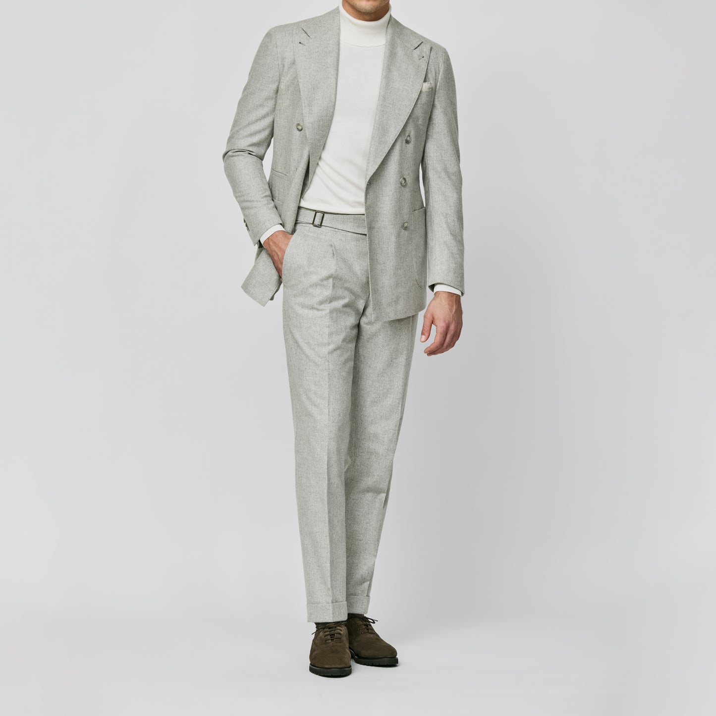 Grey wool-cashmere