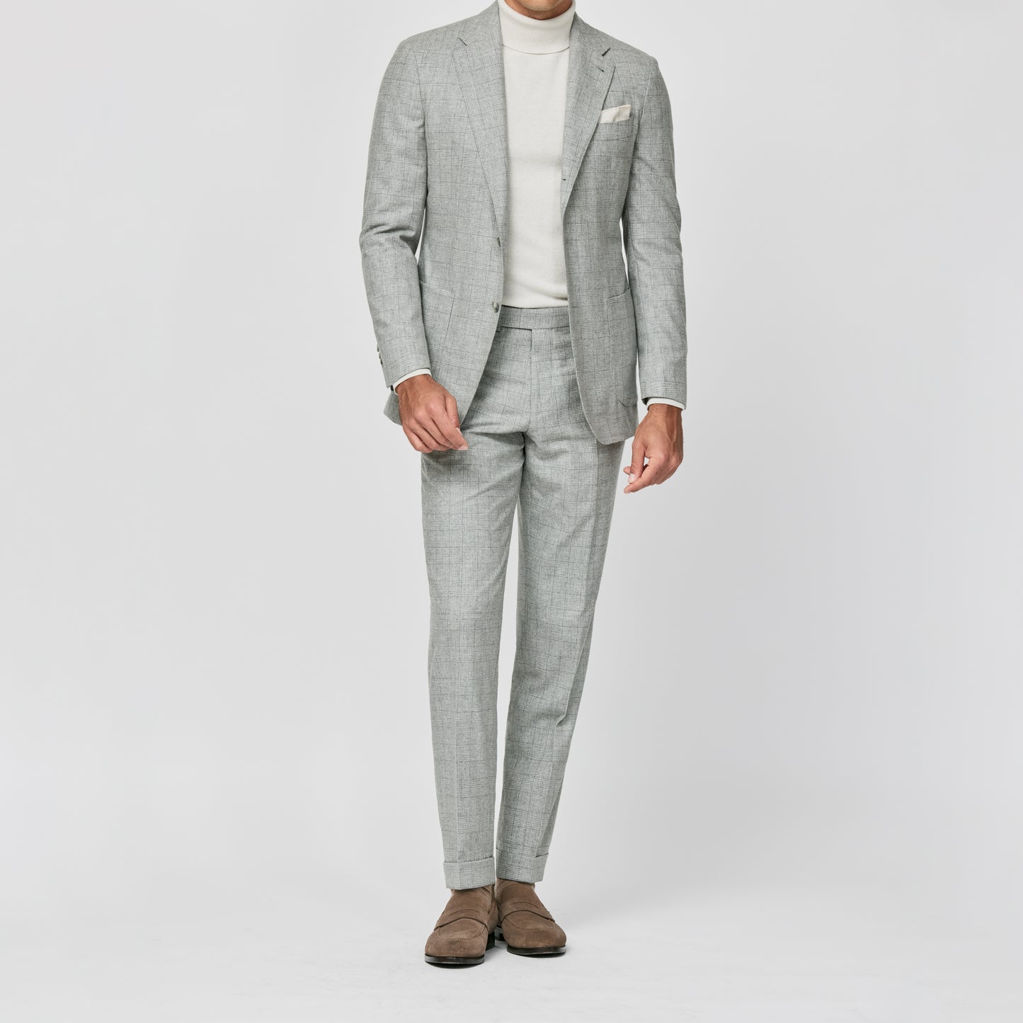 Smoke grey wool-cashmere