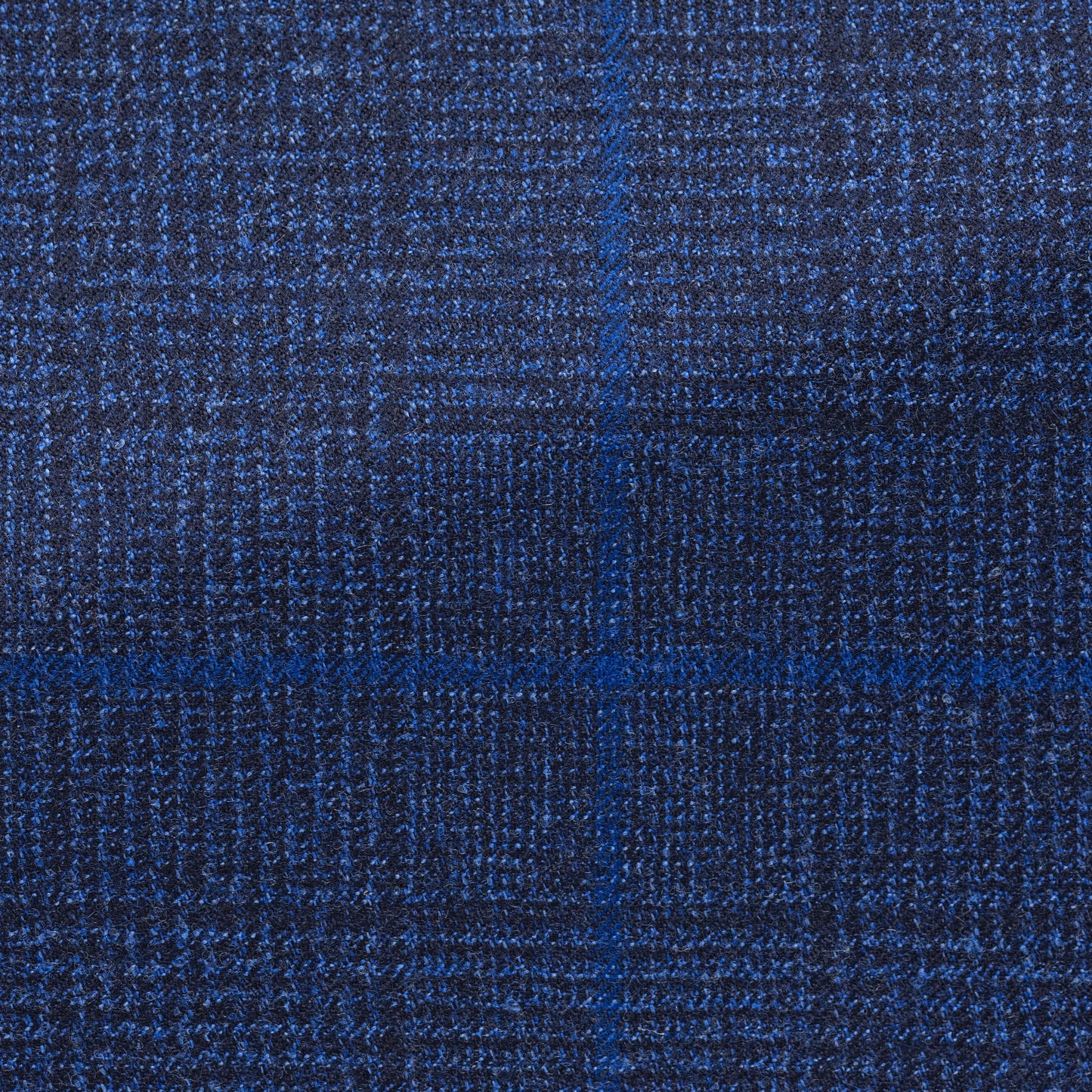 Royal blue wool glencheck