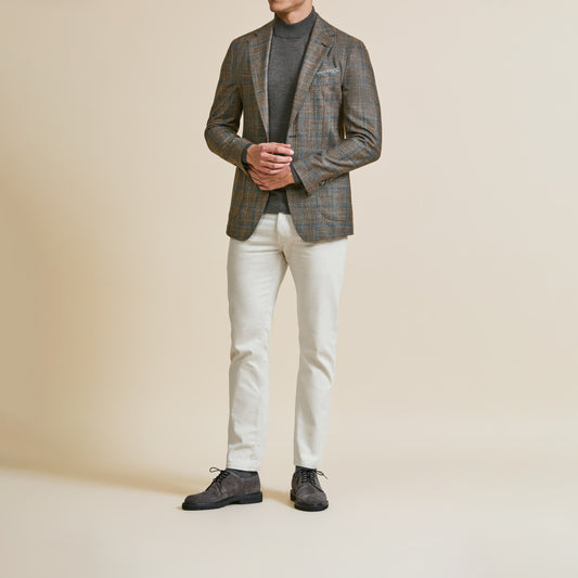 Light brown wool-silk-cashmere