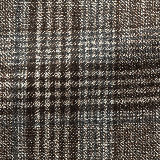 Dark brown wool-silk-cashmere