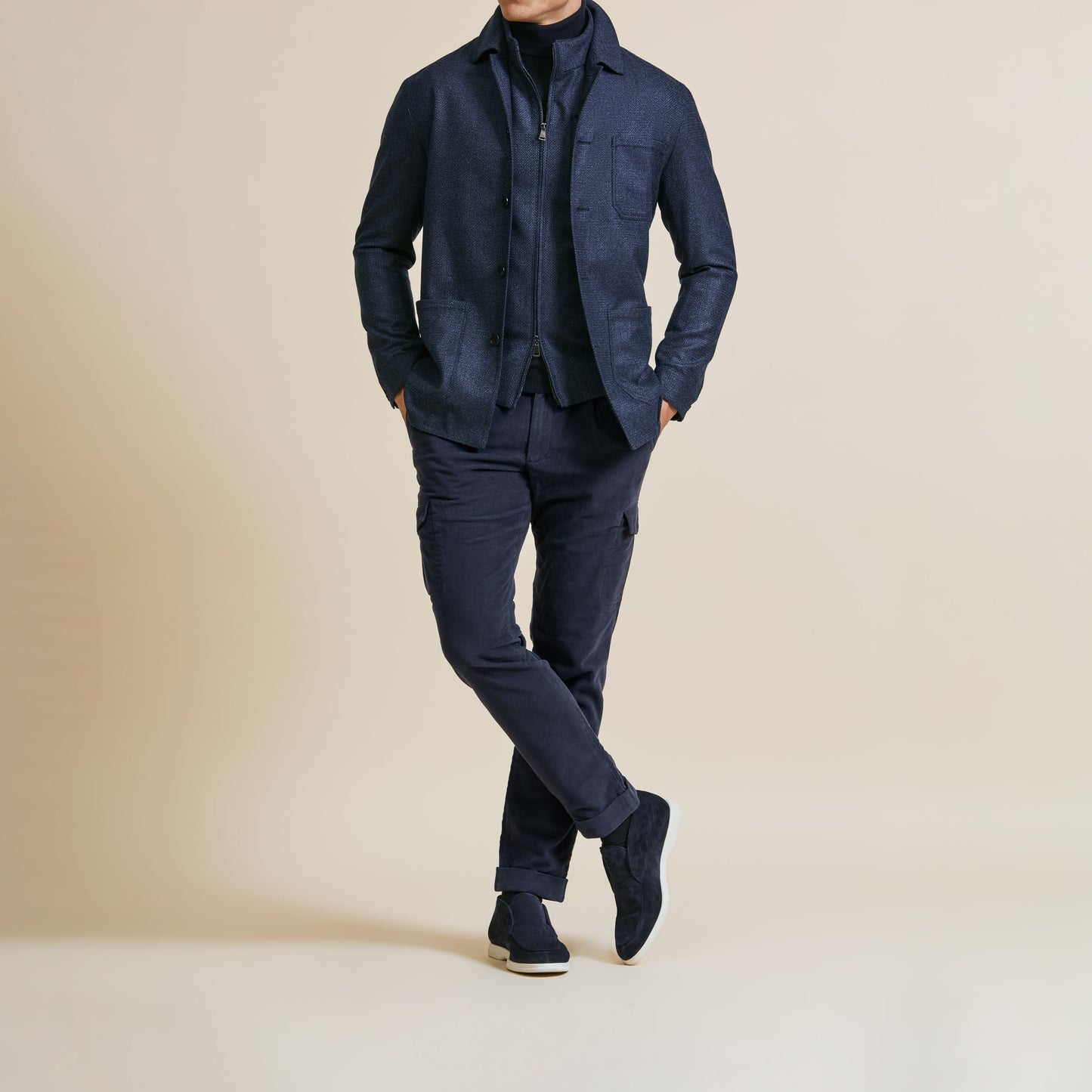 Dark blue wool