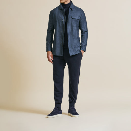 Harbour blue wool flannel