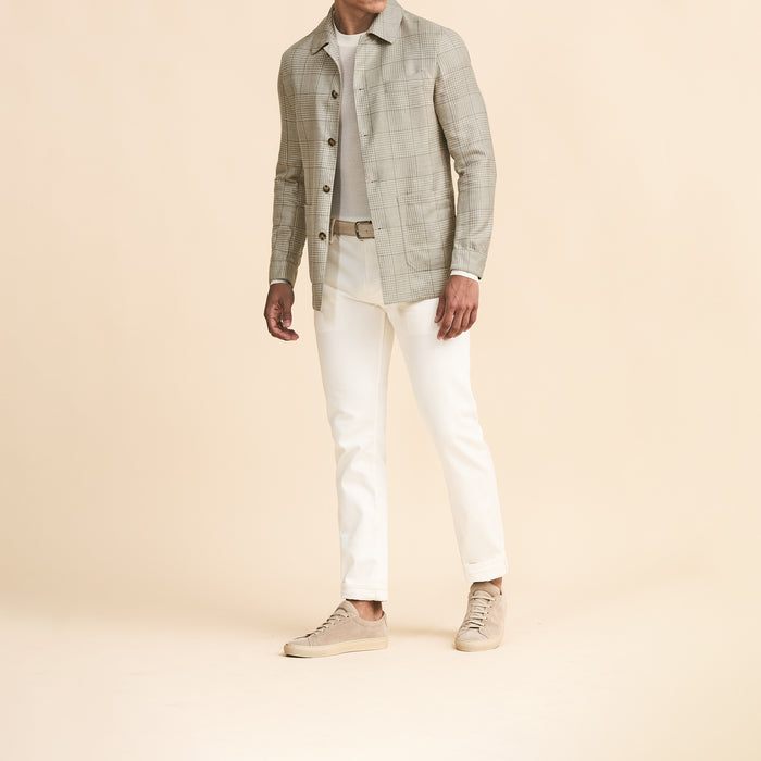 Sand wool-silk-linen
