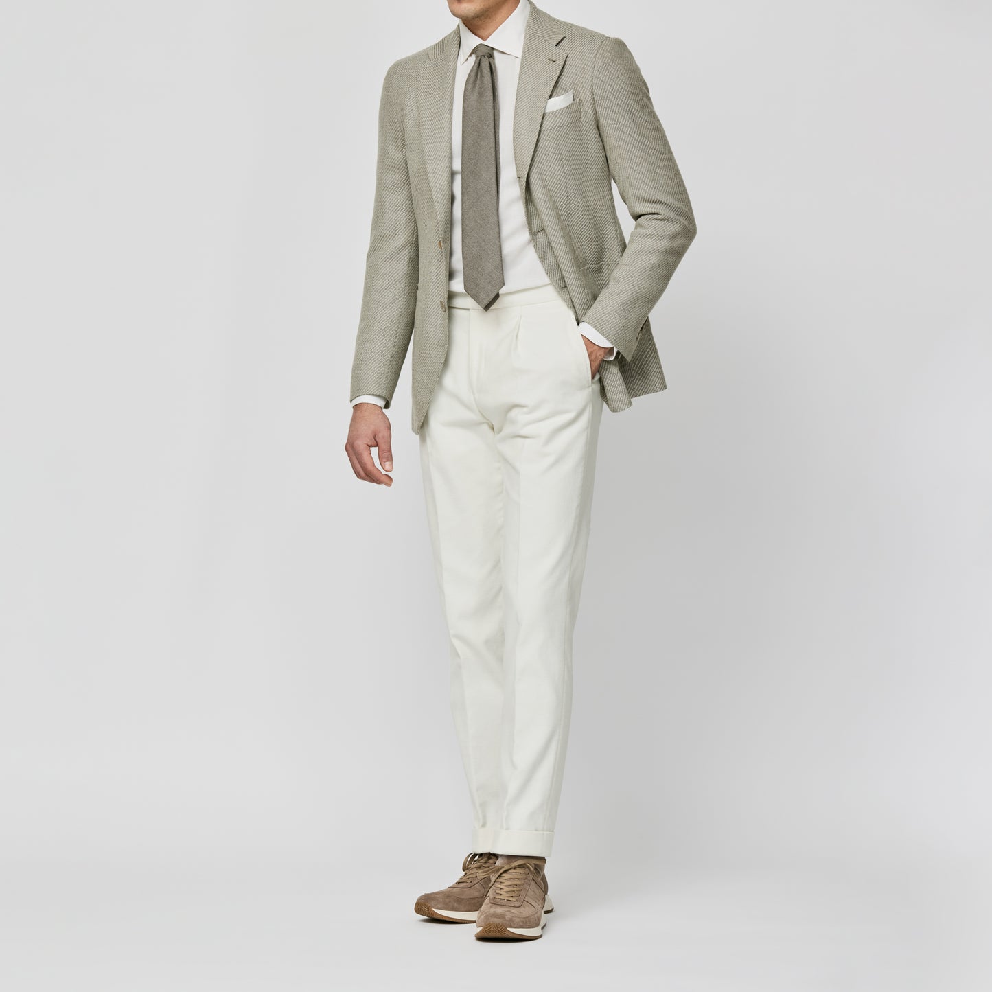 Light grey-taupe wool