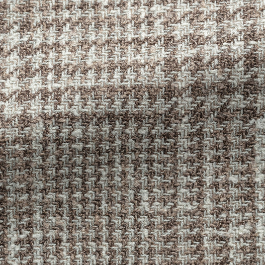 Mixed brown wool-alpaca-silk-linen