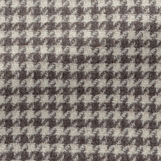 Sand-coffee brown wool-cashmere houndstooth