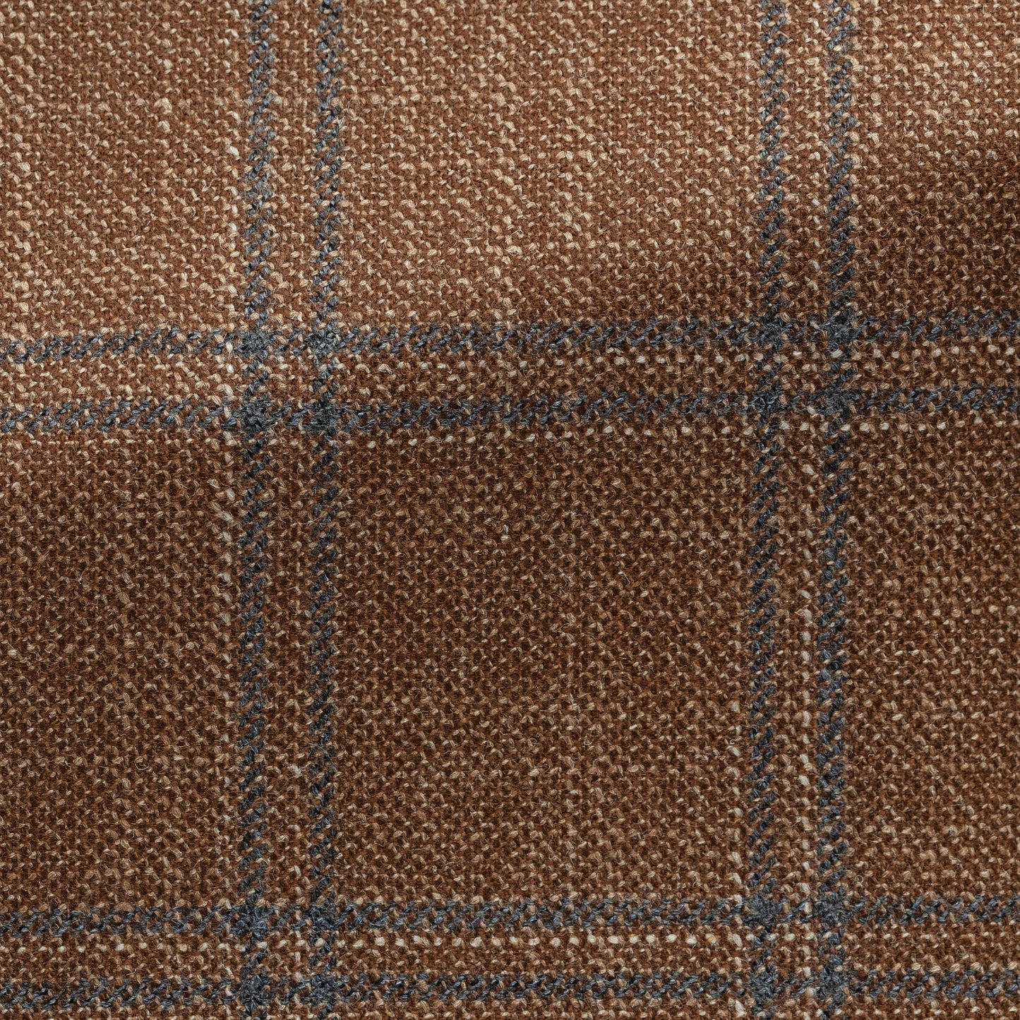 Cinnamon wool-silk-cashmere sharkskin
