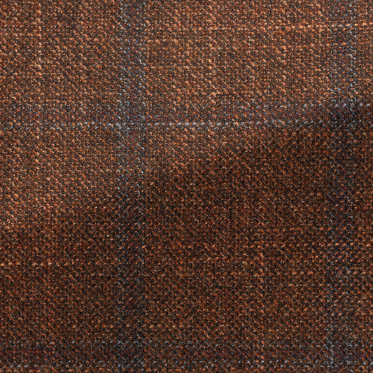 Mahogany brown wool-silk-cashmere