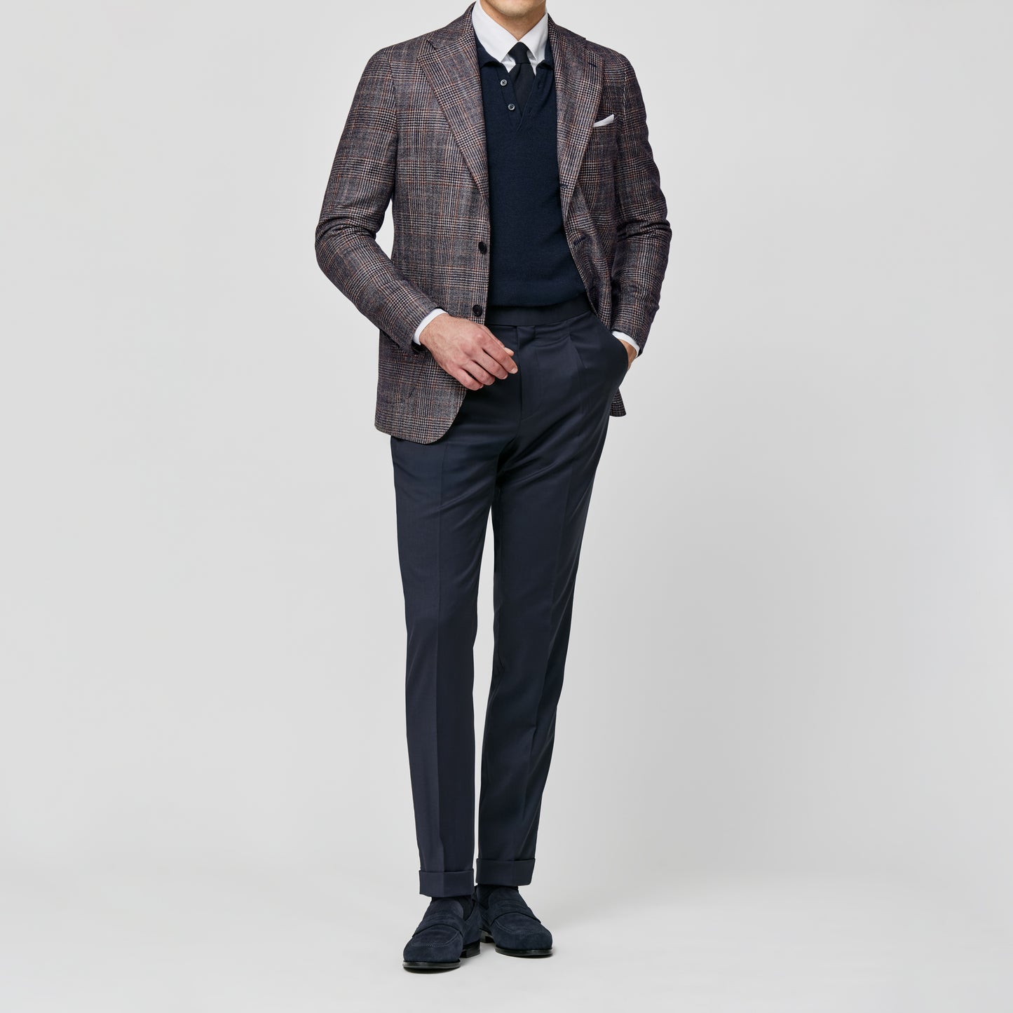 Blue-sand wool-silk-cashmere