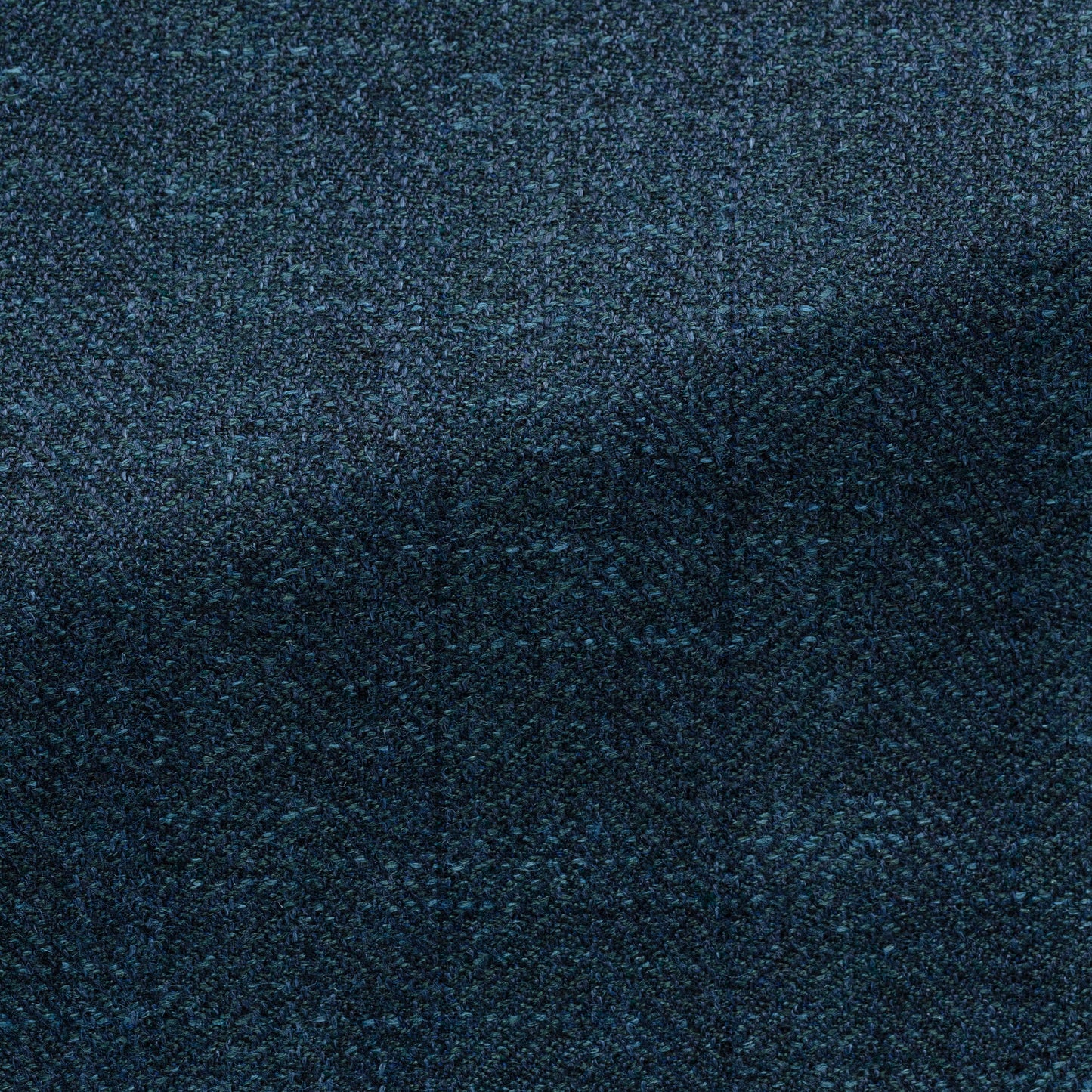 Petrol mélange wool-silk-linen
