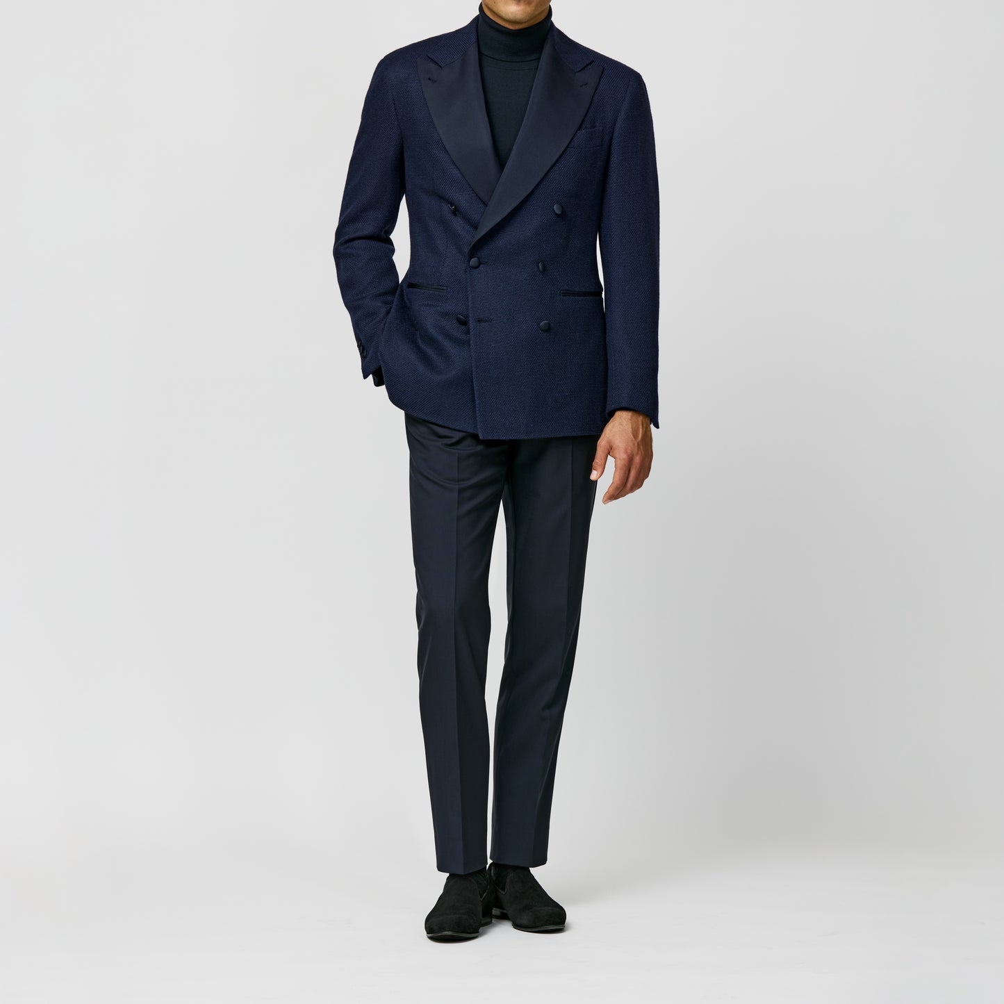 Midnight blue alpaca-wool