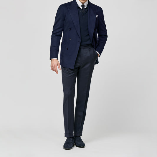 Midnight blue brushed camel