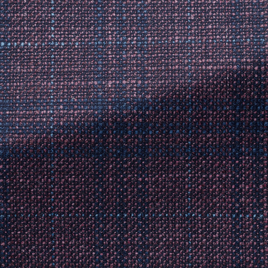 Indigo blue-plum wool-silk
