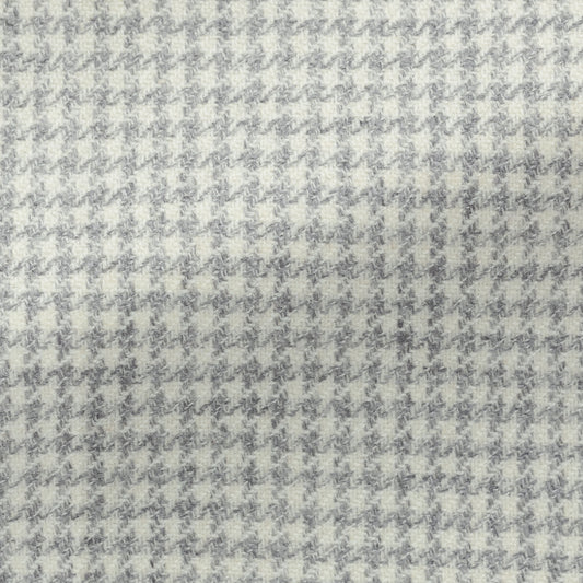 Smoke grey wool-cashmere houndstooth