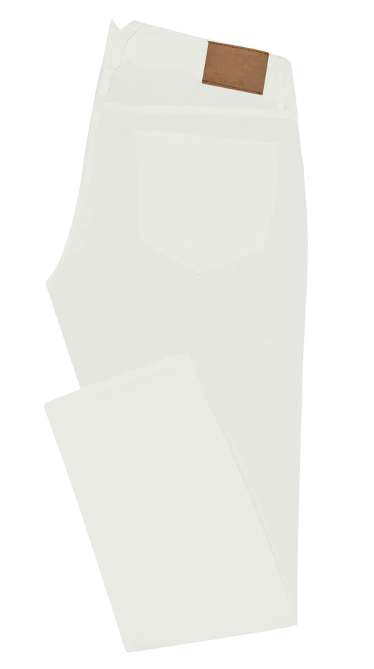 Off-white stretch fine twill