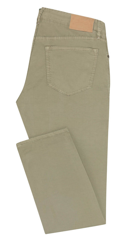 Light olive fine twill
