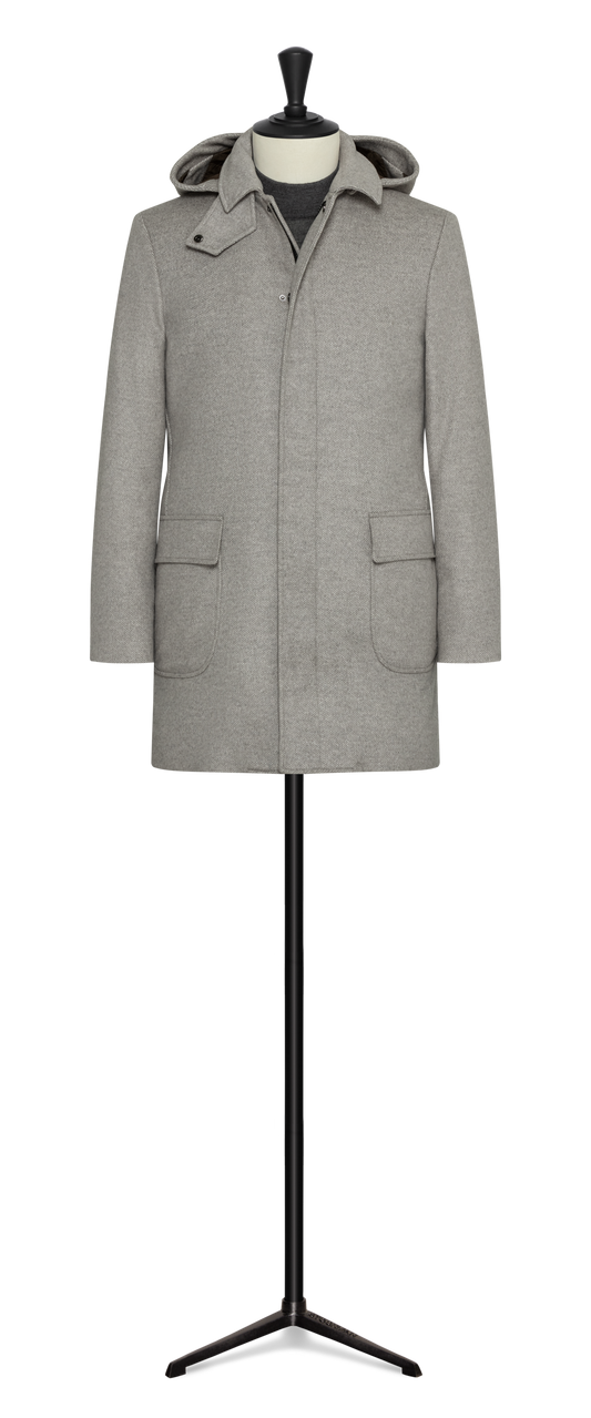 Off-white-grey wool-cashmere