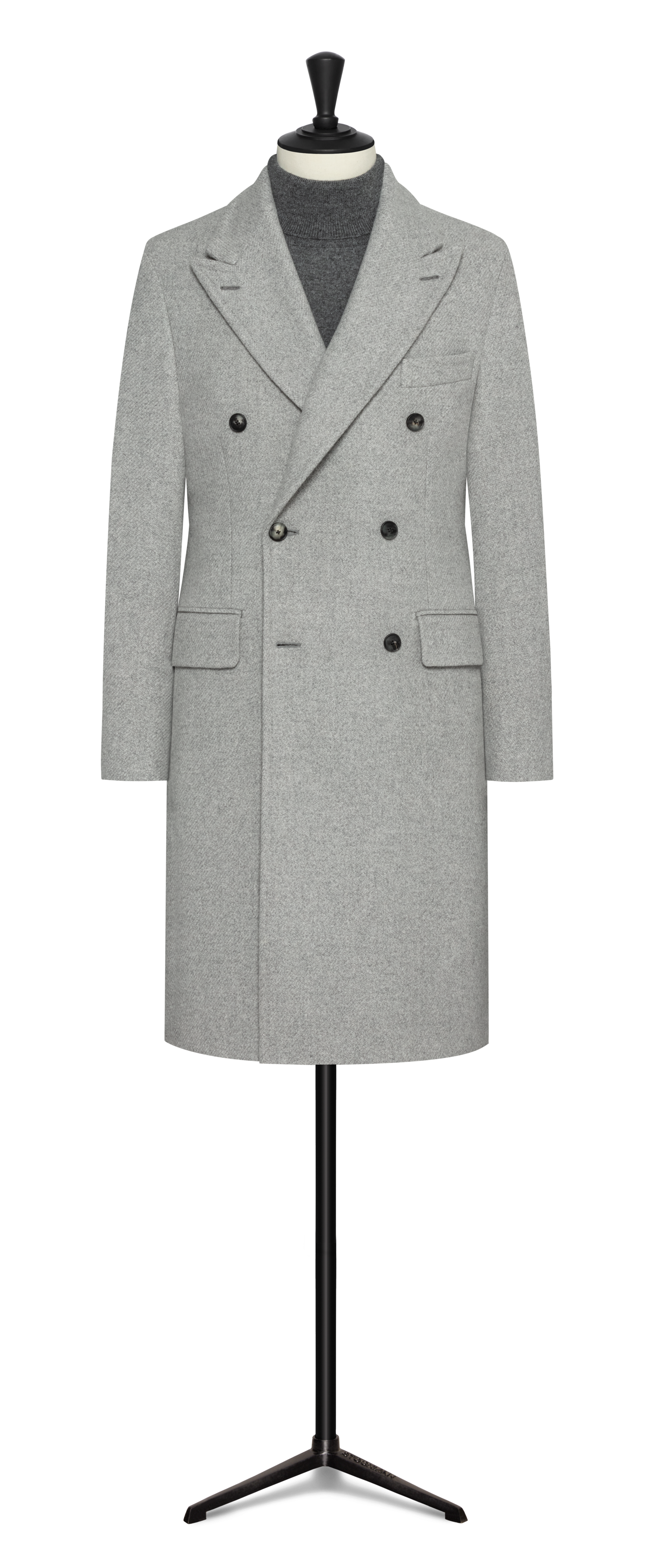 Light grey wool-cashmere