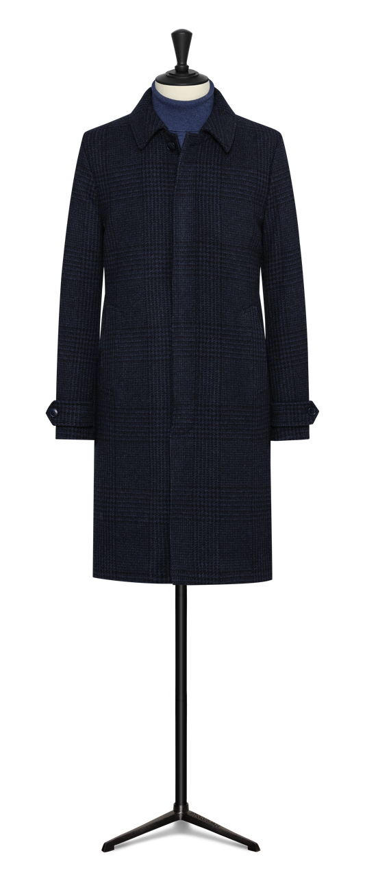 Navy blue wool-cashmere