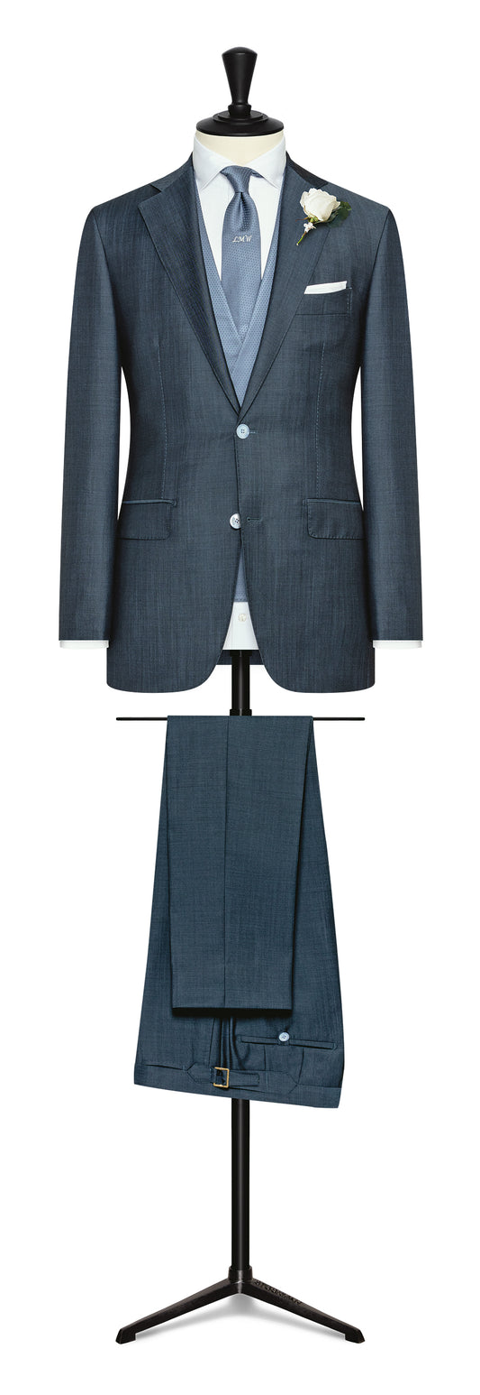 Slate blue wool-mohair