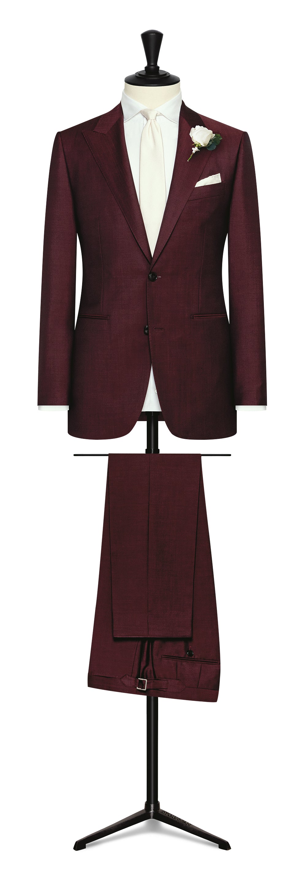 Burgundy wool-mohair