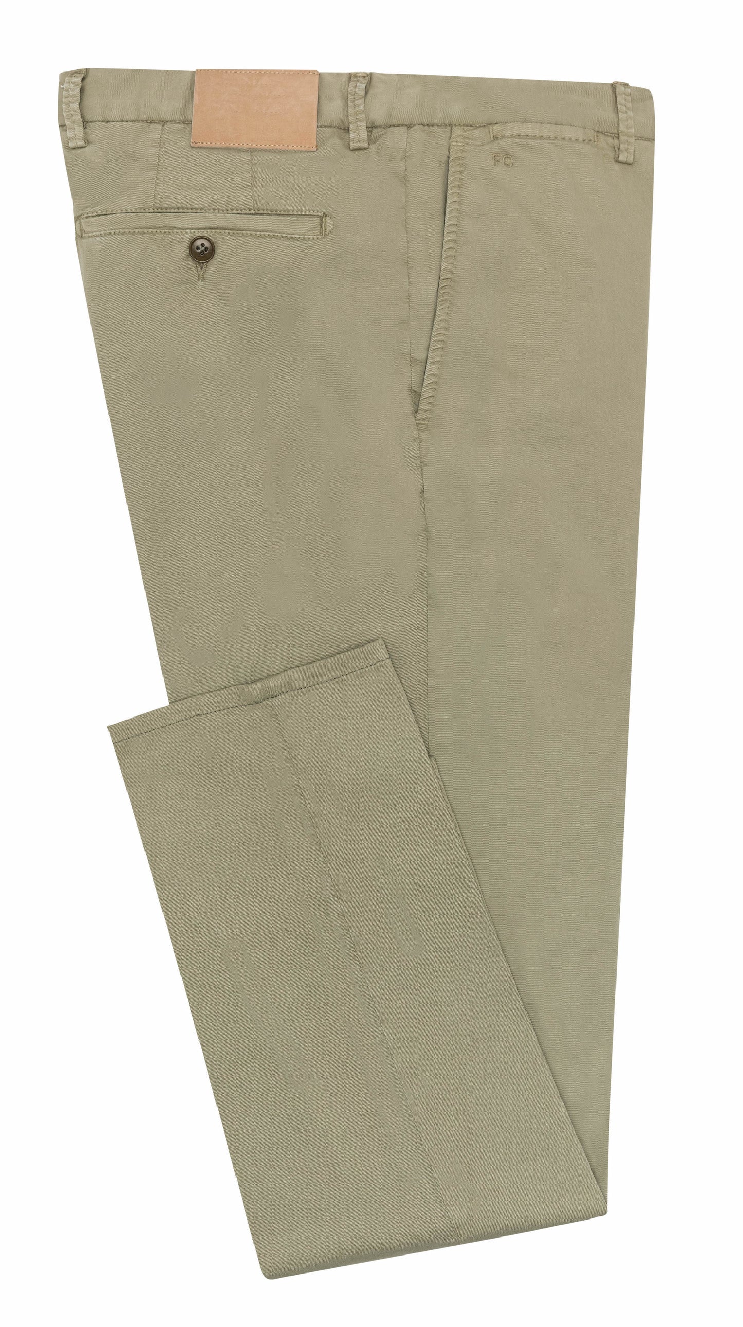 Light olive fine twill