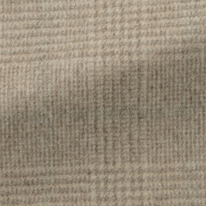 LIGHT BROWN WOOL-CASHMERE GLENCHECK